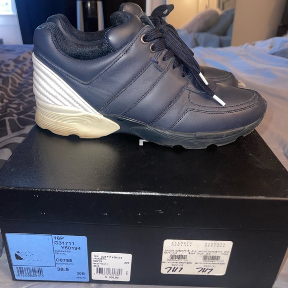 Woman’s Chanel sneakers size 38.5 blue/white - Picture 2 of 3